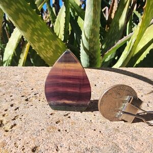 Rainbow Fluorite mini teardrop